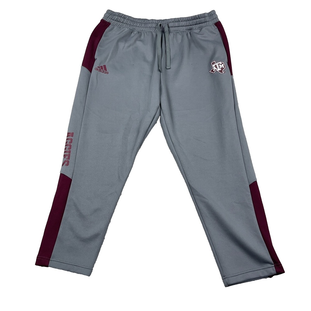 Texas A&M Aggies Sweatpants Men XL Gray Joggers Sweats Tapered Performance Adult
